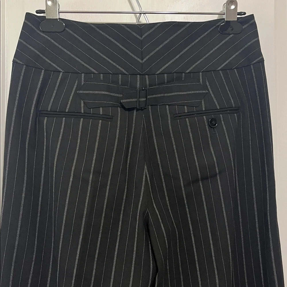 Lauren Ralph Lauren Pinstripe Wool Crepe Wide Leg Pant Sz 4P - Picture 8 of 11